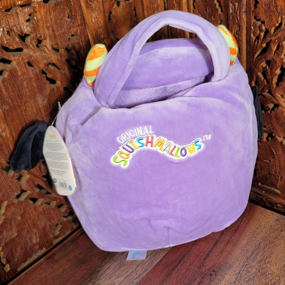 Squishmallows Blaze Bat Monster Halloween Treat Pail,Purse - Picture 6 of 10